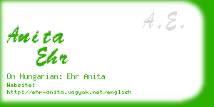 anita ehr business card